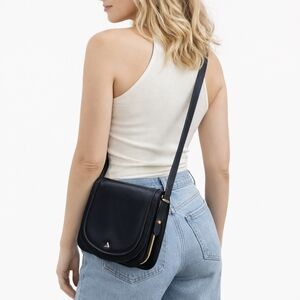 Vintage Dany Navy Blue Leather Shoulder/ Crossbody bag